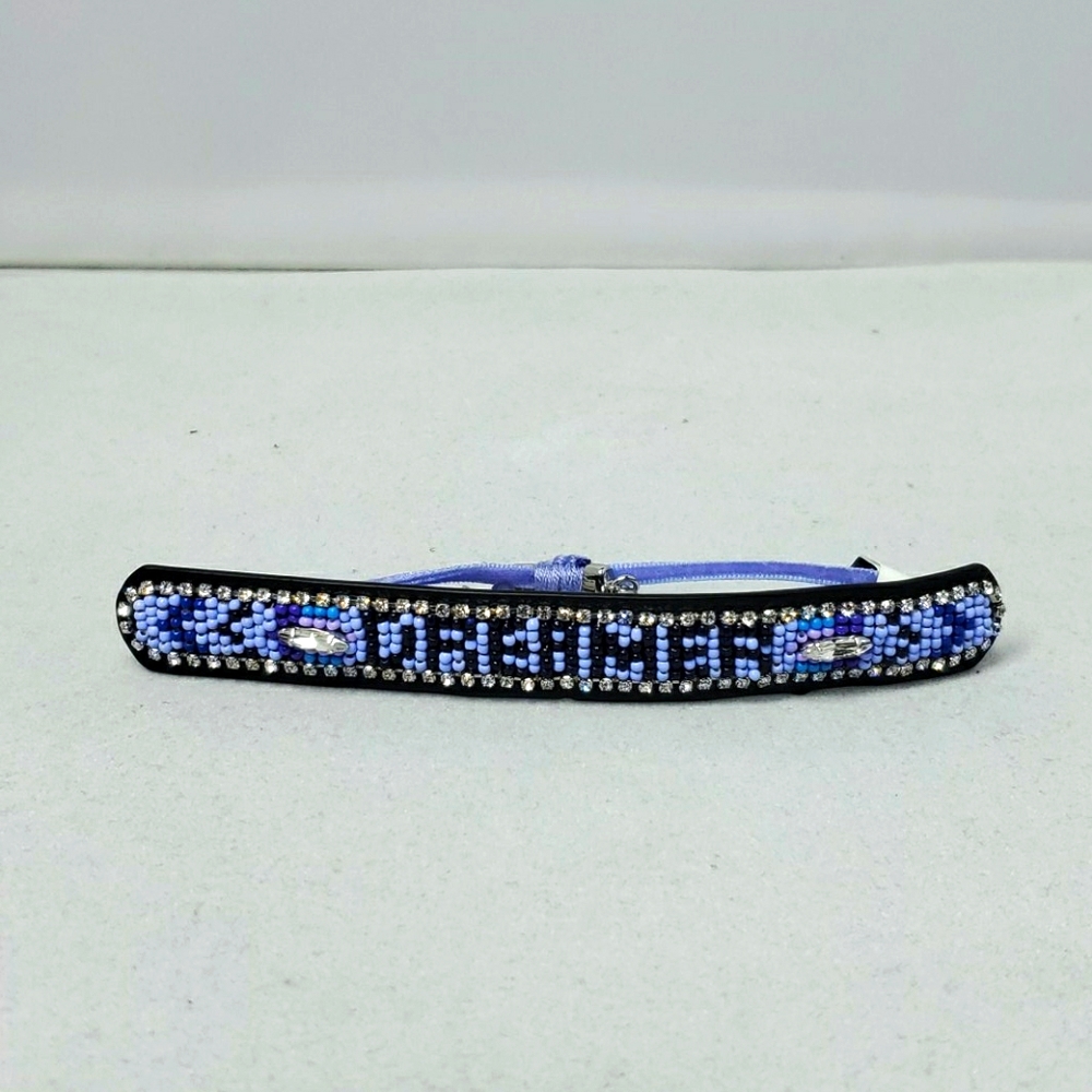 Rebecca minkoff "DREAMER" seed beads bracelet blue